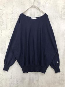 ゆうパケットOK Dessin デッサン F58-17364 ロゴ刺繍 Vネック ドルマン ニット セーター