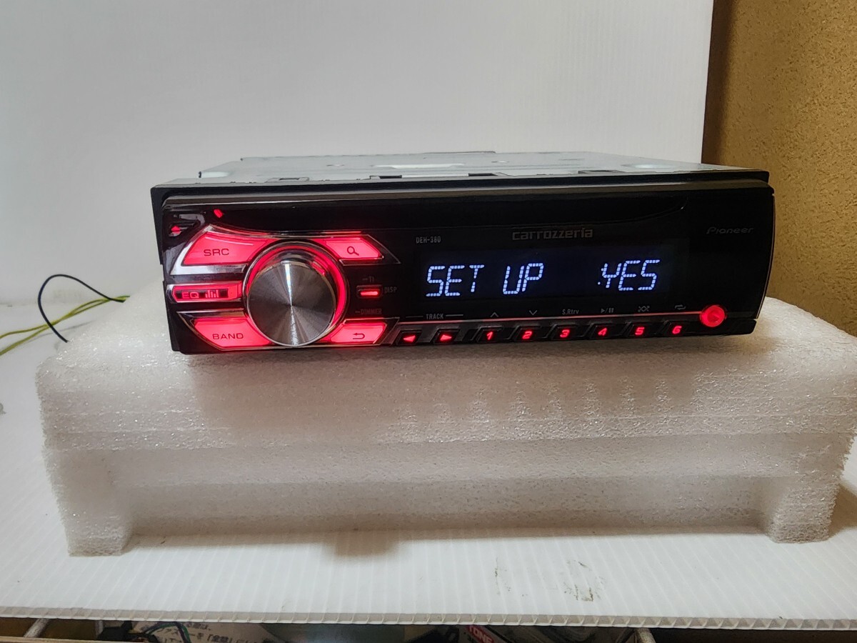 carrozzeria・ DEH-380・ CD・ AUX・ USB・ 1DIN・小物入れサービス【中古品】_1