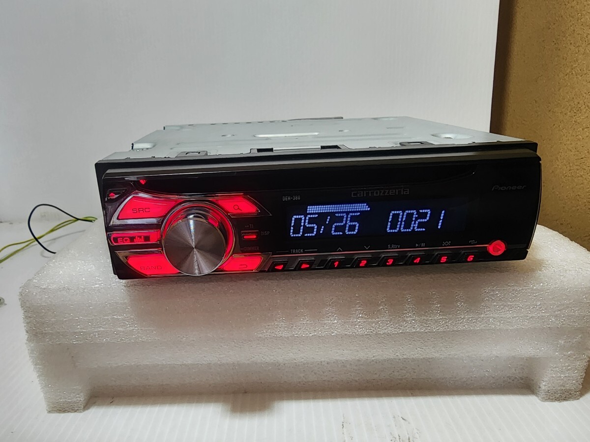 carrozzeria・ DEH-380・ CD・ AUX・ USB・ 1DIN・小物入れサービス【中古品】_3