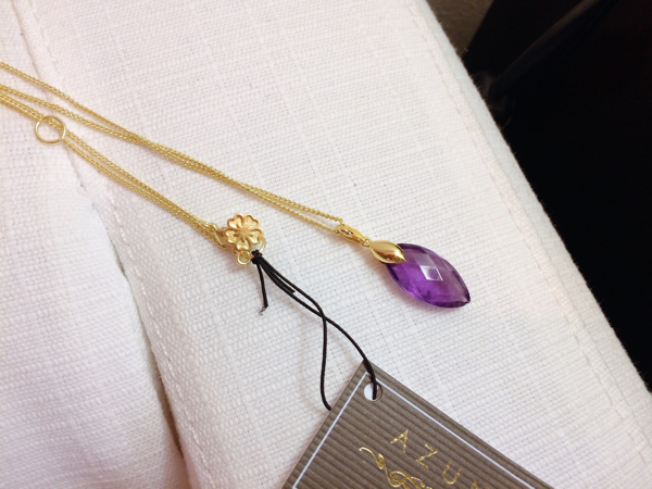 新品 アズニロンドン アメジストネックレス