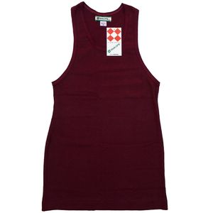 未使用 '70s Jelenk ジェレンク M タンクトップ 綿 ボルドー 体操服 運動着 学校 体育 ヴ