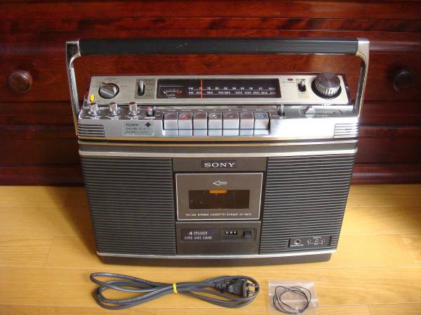 CF-3800 ソニー SONY ラジカセ 4スピーカー 2バンドラジオ 動作品