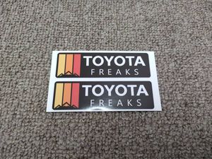 送料無料 TOYOTA FREAKS トヨタフリークス ステッカー S 黒 2枚セット ブラック ハイラッ