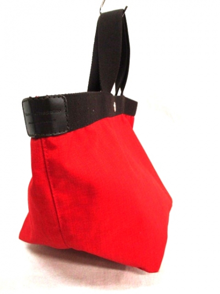 エルベシャプリエ トートバッグ レッド×ダークブラウン