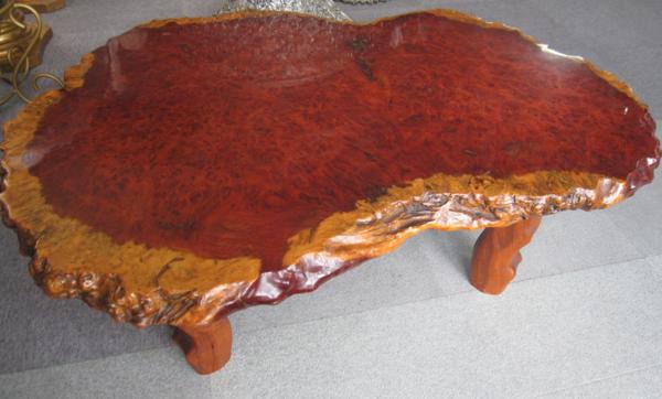 花梨 花梨 座卓 玉杢 瘤材 一枚板 130×96cm 銘木 無垢