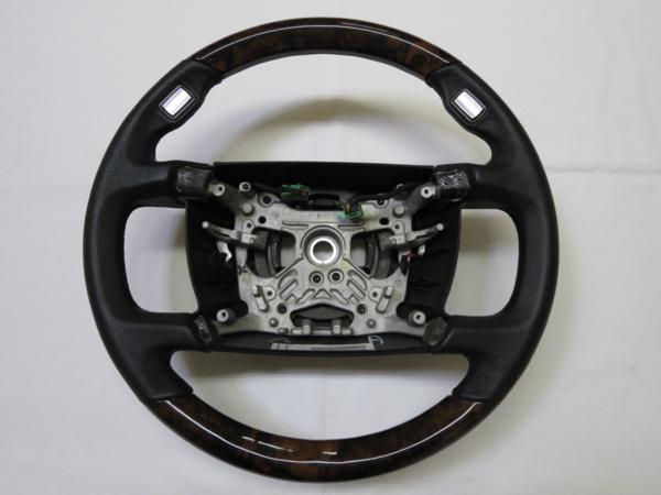 Q美品！E65 BMW E66前期！純正ウッドコンビステアリングハンドル