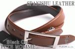 ■Y5614■新品 Black on テットオム スペインレザー本革ベルト茶