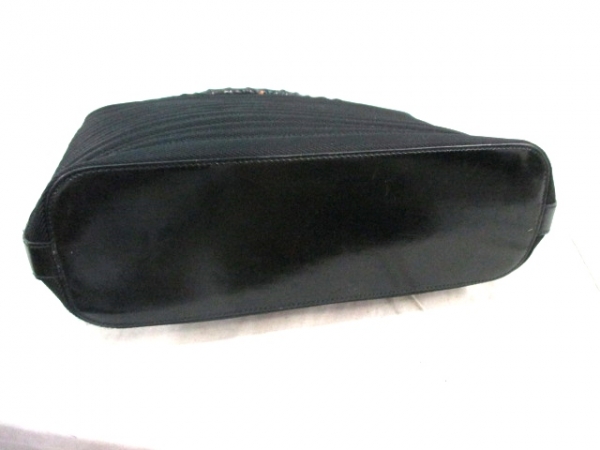 グッチ ハンドバッグ バンブー - 黒×ブラウン ナイロン×ウッド