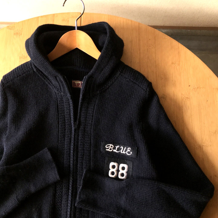 ハリウッドランチマーケット BLUE BLUE ニット パーカー メンズ 2/M ハリウッドランチマーケット BLUE BLUE ニット パーカー メンズ 2/M