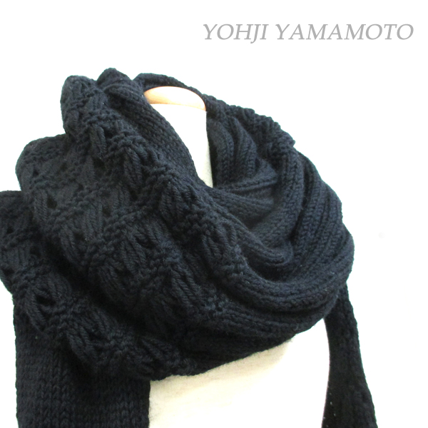 Y'sワイズ ヨウジヤマモト ケーブル編み ストール マフラー 北ν