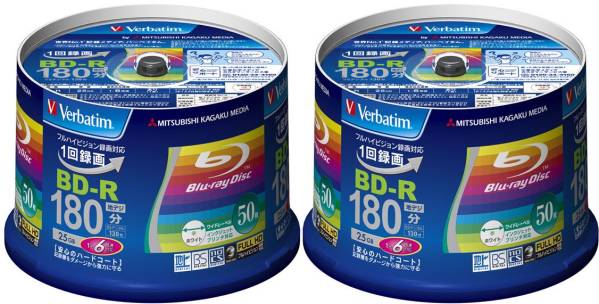 【新品】三菱化学ブルーレイBD-R 　録画用 180分 1-6倍速　100枚
