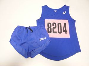 7792 アシックス 女子陸上ユニホーム#8204 ランニングパンツ(インナー付き) 上下セット M