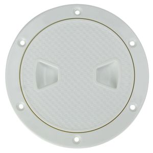 デッキハッチカバー 検査穴 RV/キャンピングカー用 ABS樹脂製 船舶 ホワイト [ 4インチ ]