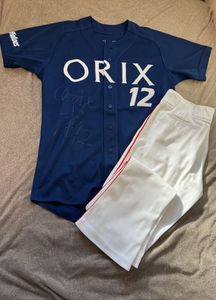 オリックスバファローズ　木佐貫洋　実使用　ユニフォーム　上下セット　直筆サイン入り