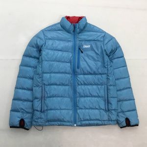 ■Coleman コールマン ダウンジャケット アウター ナイロン 水色 レッド XLサイズ メンズ