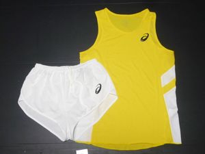 7822 美品★大きいサイズ 女子陸上ユニフォーム ランニングパンツ インナー付き 上下セッ