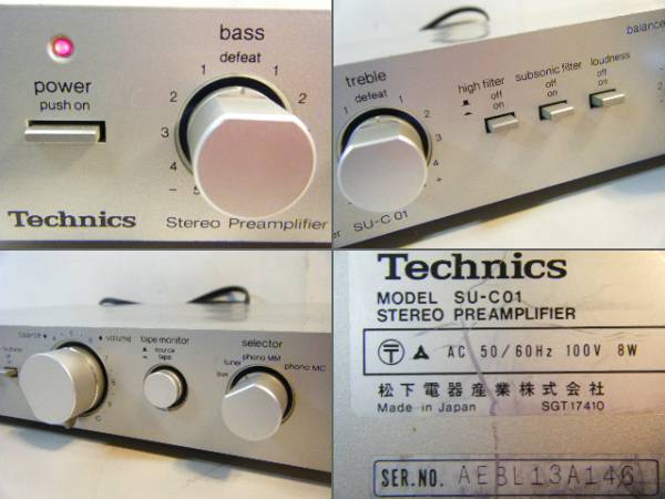 1す2□Techinics テクニクス ステレオプリアンプ SU-C01 Technics