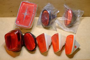 ★中古 リアリフレクター8組セット キャットアイなど 全国一律600円発送可☆ 反射板 昭和