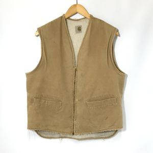Carhartt 裏ボア ダックベスト ワークベスト ヴィンテージ ボアベスト ジップアップ アメ