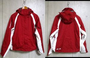 g327　SALOMON サロモン スキースノーボードウエアジャケット　赤×白　　92