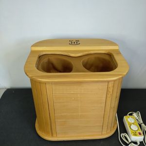 脚温器 ぽかぽか足湯 DX AY-2022N 木製 アサヒ フットバス 作動品