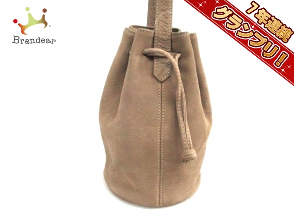 コーチ ショルダーバッグ 4931 ベージュ 巾着型 ヌバック COACH