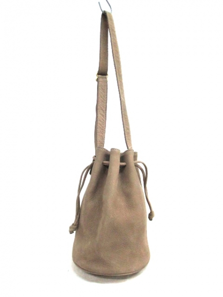 コーチ ショルダーバッグ 4931 ベージュ 巾着型 ヌバック COACH