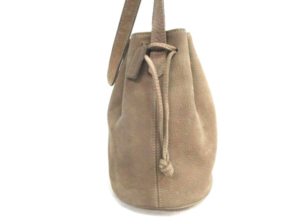 コーチ ショルダーバッグ 4931 ベージュ 巾着型 ヌバック COACH