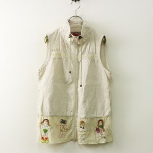 アルベロベロ オレボレブラ ALBEROBELLO OLLEBOREBLA ドール刺繍 リネンジップアップハイ