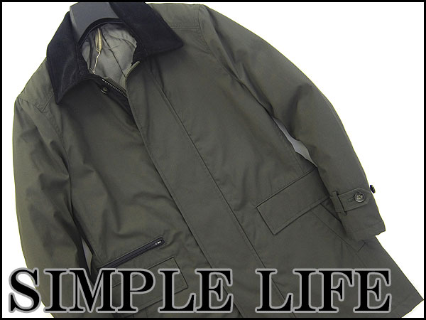 新品 シンプルライフ 中綿入り切替フィールドコートM深緑★J1392