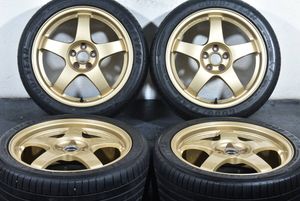 ☆売切☆スバル STi 純正 OP 17インチ☆RAYS製 鍛造品☆PCD100 7J +48☆グッドイヤー エ