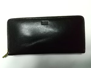 O161★タケオキクチ エリア 長財布 ＲＦ黒【新品 未使用品】 本革　ラウンドジップ クロ