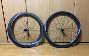 【送料無料】超軽量カーボンディープリムホイールセット　ディスク　F50mm/R60mm　第4世