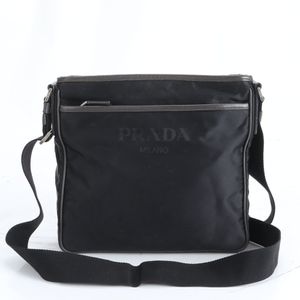 1円■美品■プラダ■テスート ナイロン レザー ショルダーバッグ 斜め掛け メッセンジャ
