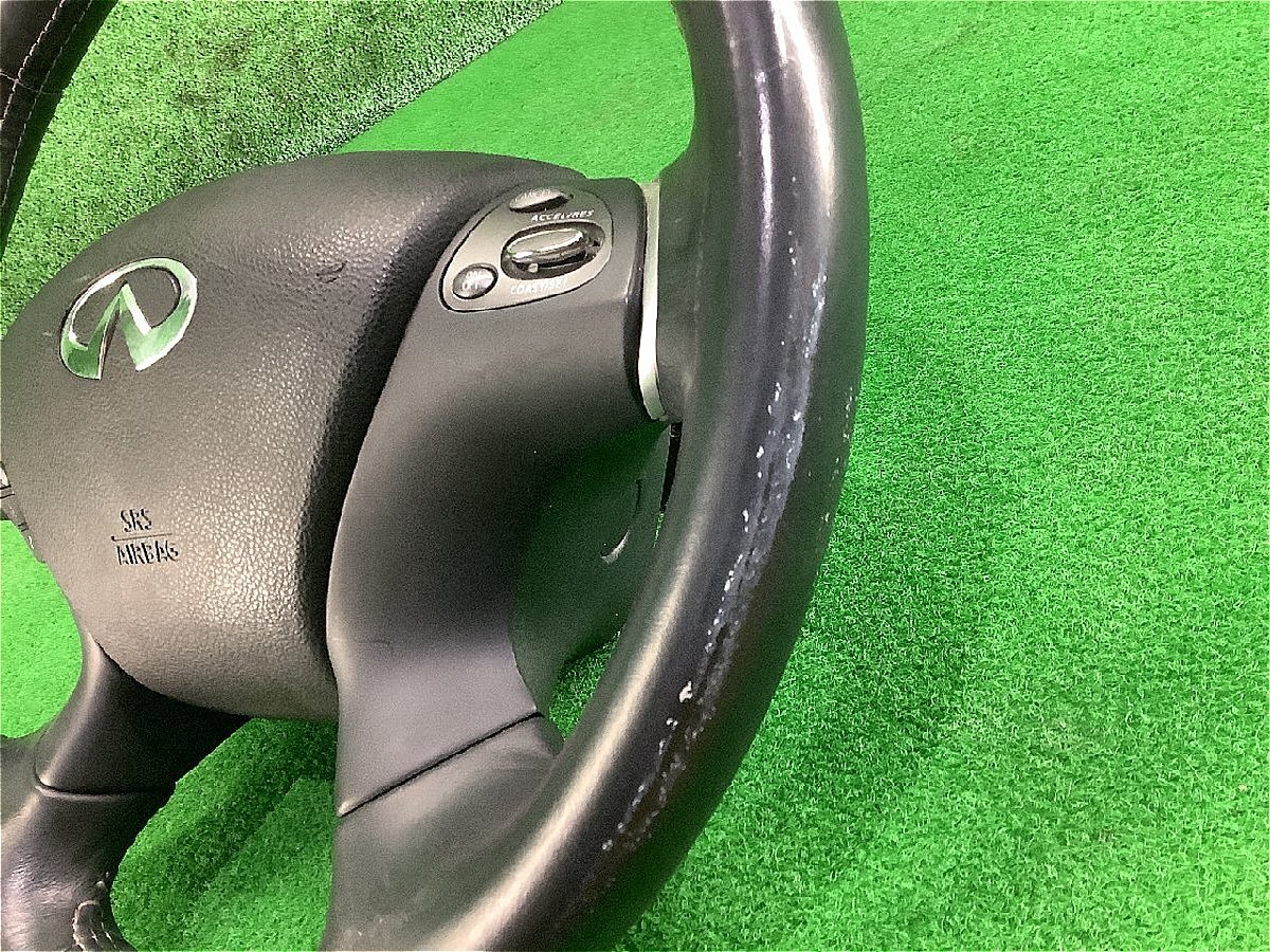 日産 フーガ Y51 純正 ステアリングホイール インフィニティ レザー