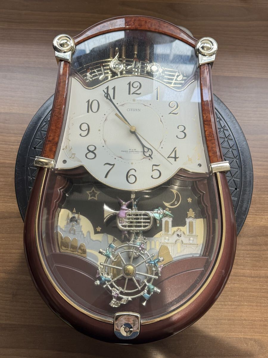 CITIZEN シチズン パルミューズロンドB 4MN401 B 電波時計 からくり