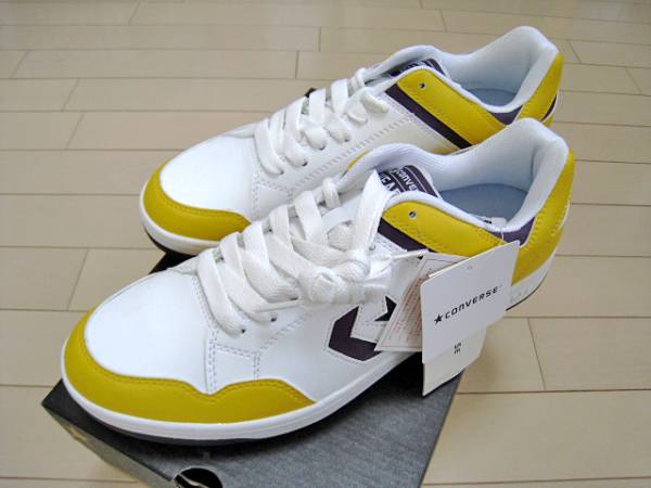 コンバース ウエポン 28cm ホワイト、イエロー、パープルカラー