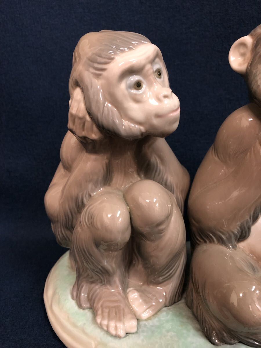 リヤドロ/lladro 三猿 置物 Lladro リヤドロ 7508 三匹の猿 限定150体 見ざる聞かざる言わざる THE
