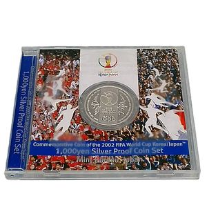 2002年 FIFA 日韓 ワールドカップ記念 千円銀貨 プルーフ 1000円銀貨 記念硬貨 銀 シルバー  貨幣 ワールドカップ記念1000円銀貨 2002日韓FIFAワールドカップ記念貨幣/完