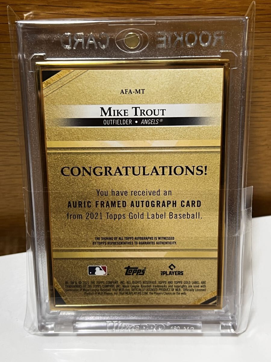 マイクトラウト 直筆サインカード 2021 TOPPS Gold Label Mike Trout