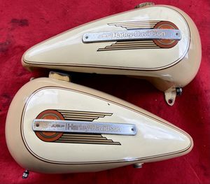 ハーレー　ショベル　flh　タンク　分割タンクHarley Davidson ハーレー ショベルFLH純正ガソリンタンク 燃料タンク フューエルタンク