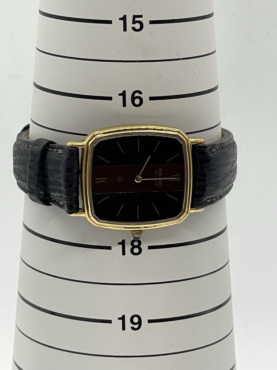 SEIKO クォーツ 6020-5430 14K 稼働 メンズ腕時計 角型 スクエア