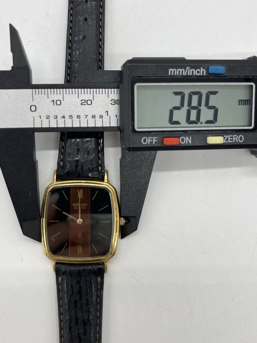 SEIKO クォーツ 6020-5430 14K 稼働 メンズ腕時計 角型 スクエア