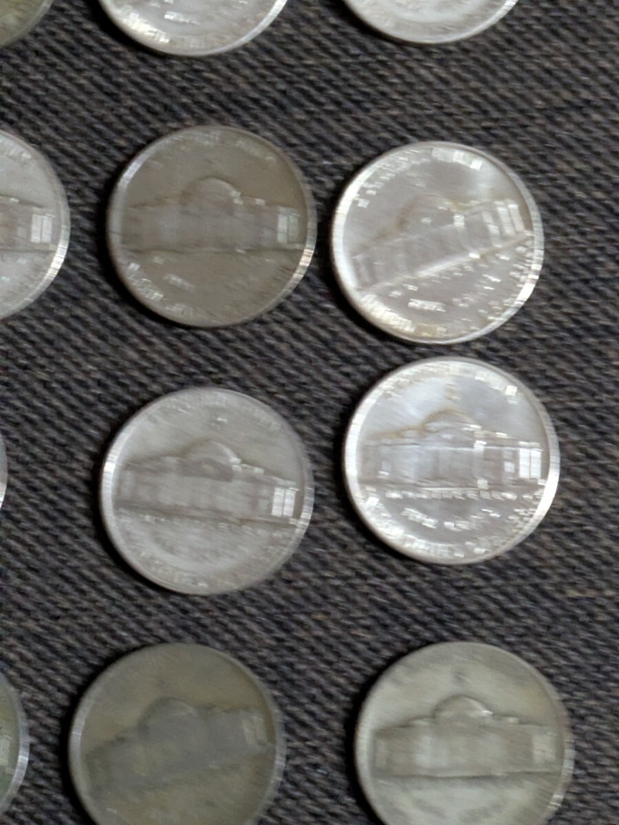 銀貨 20枚 ウォータイムニッケル アメリカ 5セント まとめ 銀350 硬貨
