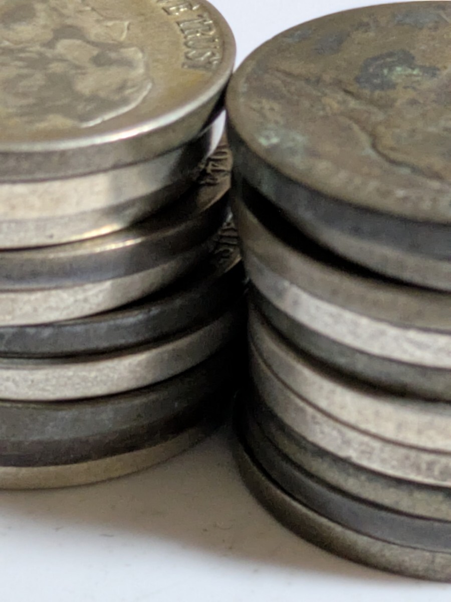 銀貨 20枚 ウォータイムニッケル アメリカ 5セント まとめ 銀350 硬貨