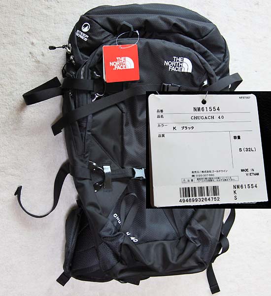 「未使用品」ザ・ノース・フェイスTHE NORTH FACE　Chugach 40