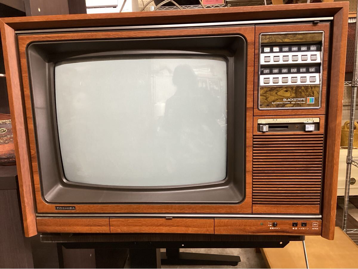 東芝 ブラウン管テレビ 昭和レトロ カラーテレビ 18T90E アンティーク