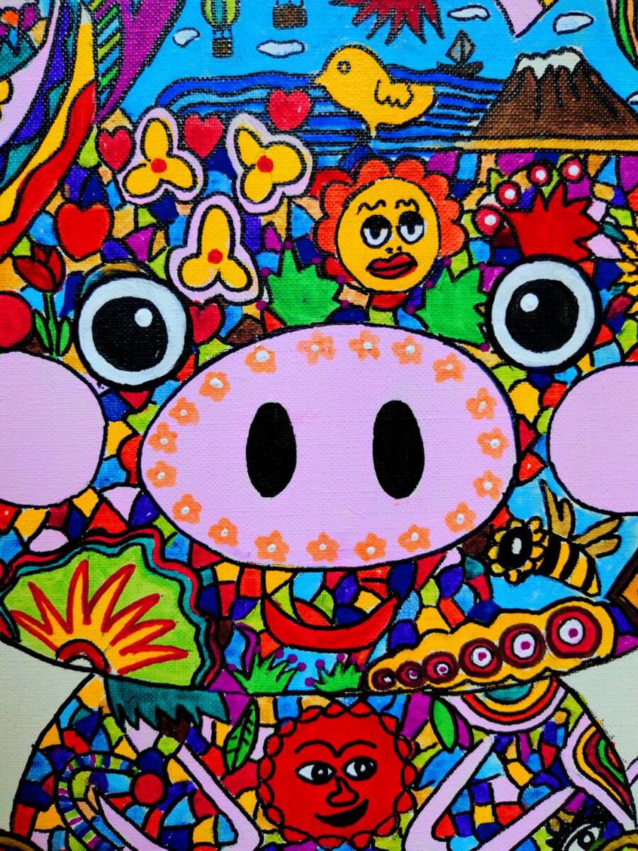 模写】ジミー大西【Pig（豚）】手描き作品/人気作家/人気作品/表裏