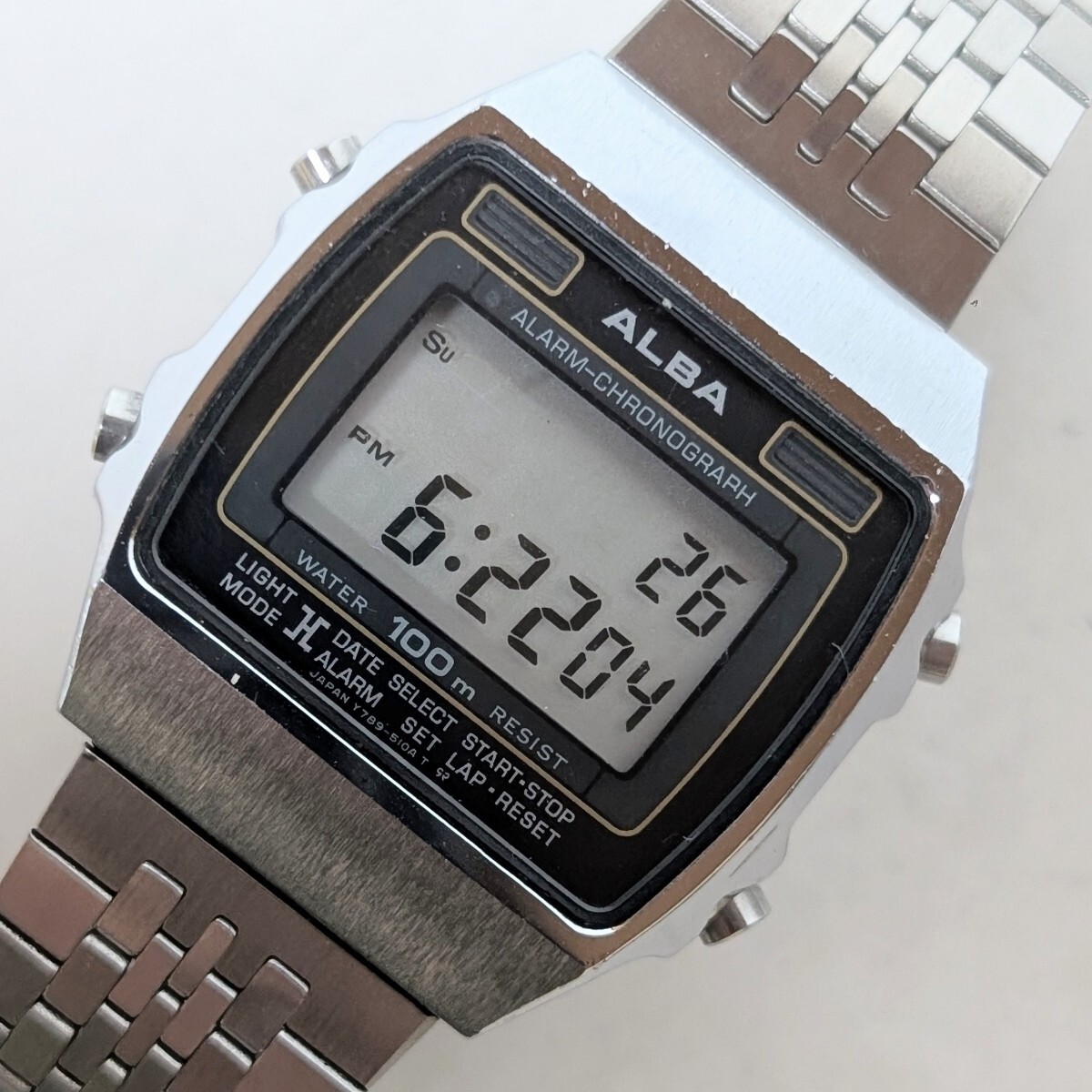 SEIKO ALBA ALARM CHRONOGRAPH Y789-5100 セイコー アルバ アラーム