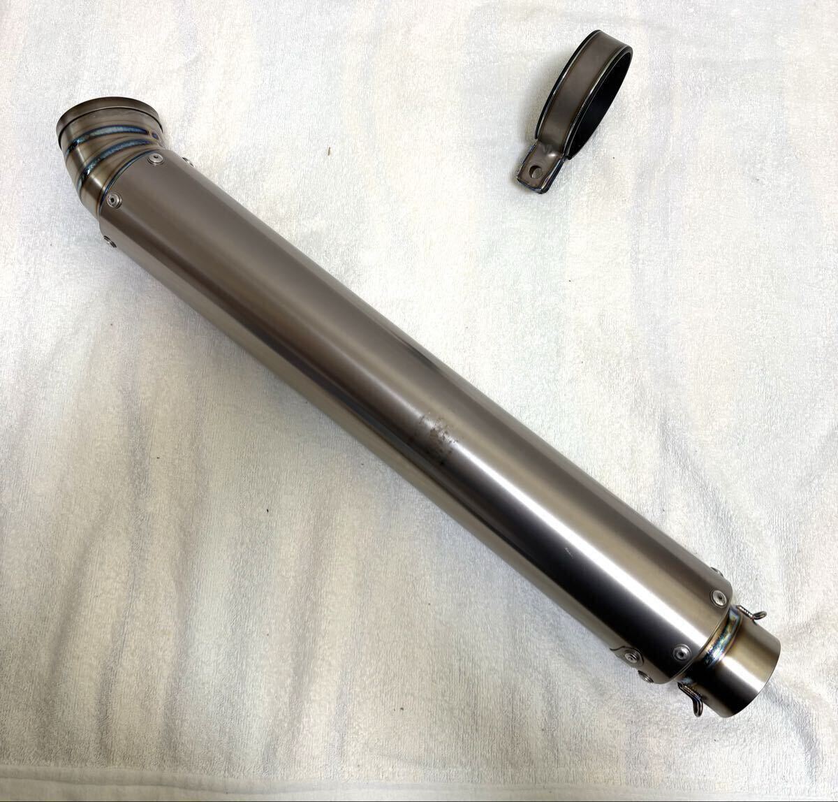 送料無料 美品 超希少 ユウキテック 汎用 チタン サイレンサー 60.5